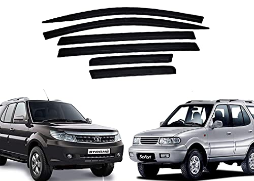 Image of CAR SAAZ Unbreakable Door Visor for Safari Dicor (2005-2017)(Set of 6 Pcs)