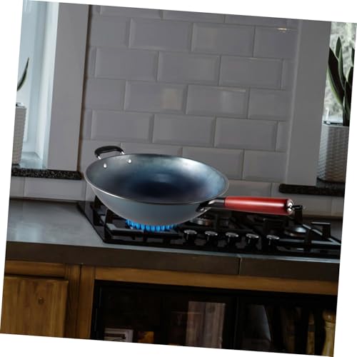 Wok Tradicional de Hierro con Mango de Madera miniatura 6