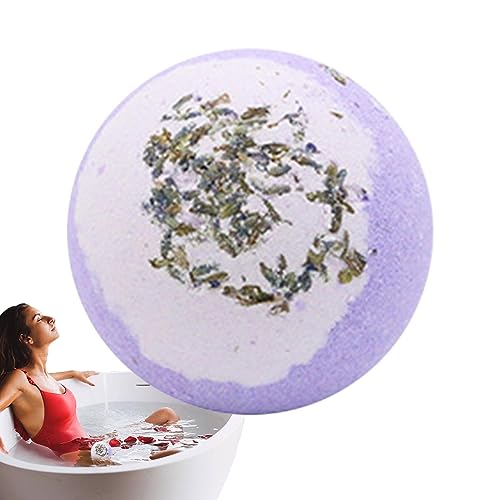Jomewory Bombas de baño naturales | Bolas de sal de baño de flores secas - Baño de burbujas efervescente con aroma natural, bomba de ducha Bathbomb para Navidad, regalo de baño para niños y mujeres