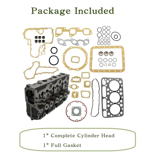 Image of Engine Cylinder Head Kits Replacement for Kubota Tractor L2900 L3000 L3010 L3130 D1503