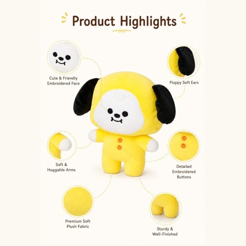 Image of Chimmy BTS 25cm | Ultra Soft Plush Stuffed Toy | Cute Hugging Pillow | Gift for Kids Boys Girls
