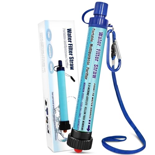 DeFe Filtro de Agua Personal de 2000L - Purificador Portátil para Excursionismo y Emergencias