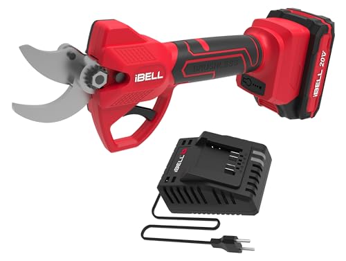 Image of iBELL BP 32-30 L1 Cordless Pruning Shears | 20V Tree Cutter & Garden Branch Cutter | Cuts up to 30mm | Stainless Steel Blade for Gardening Use | 4.0Ah Battery & Charger Included