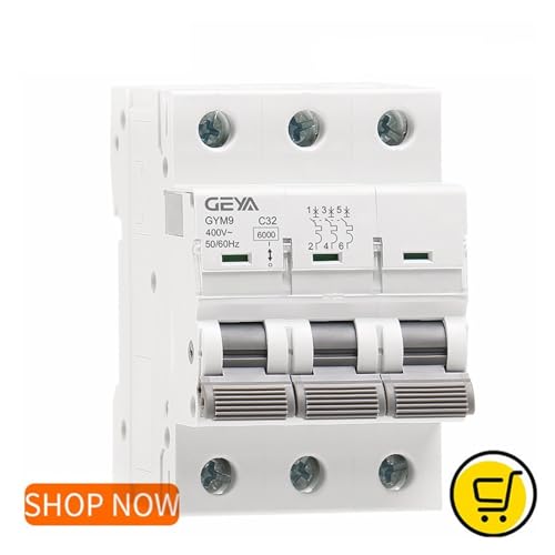 Mini disjoncteur Rail DIN 3P 400V 40A type AC pour protection tableau électrique 6KA