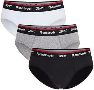 Reebok Wiggins Brief Multipack – Atmungsaktive Männer Unterhose mit Stretchbund | Komfortabler Slip für Alltag sowie Training | Leichte Sportunterwäsche mit Flexibler Passform und hohem