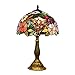 Produktbild 8 Zoll Tiffany Stil Pastoral Trauben Retro Lampe/Glasmalerei Schatten Antiken Sockel/Für Schlafzimmer Wohnzimmer Lesen Beleuchtung Tisch Set / E27