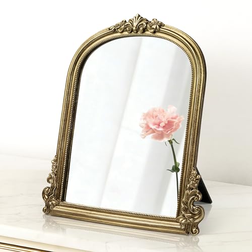 Espejo para Maquillaje Dorado Antiguo 11.7 x 10.8 pulgadas