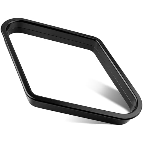 LUSTRIB Black Billiards 9 Ball Diamond Pool Table Ball Rack Plastic 9-Ball Pool Table Triangle Rack for Standard 2-1/4 Pool Balls Pool Table Accessories for Home Game Room