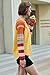 Panadila Womens Striped Long Sleeve Shirt Color Block Raglan Shirt V Neck Patchwork Pullover Tops Casual Cute Top(Yellow,M)