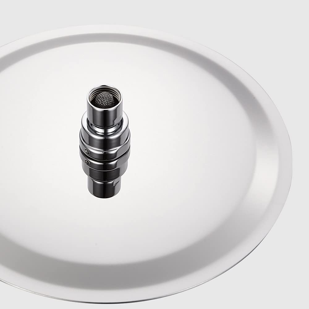 Cabeza de ducha de alta presión, diseño de presión de presión, cabezal de ducha de 10 pulgadas de acero inoxidable de alto flujo, experiencia impresionante de ducha incluso en flujo de agua bajo, elim