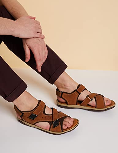 Image of Centrino Men's Sandal |Fisherman EVA Sandals with Cushioned Insocks, Hook & Loop Strap | Trendy and Sporty Design, Premium Upper, Closed Sandal - For Spring Summer Travelling, Walking (2332)