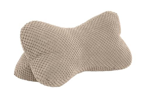 Leseknochen, Lesekissen, Nackenrolle Nackenkissen aus Cord,Stützkissen, Reisekissen mit Struktur,Formkissen,Buchauflage, Flexible Stütze für...