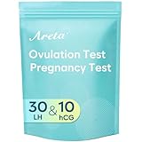 Areta Ovulation & Pregnancy Test Strips: 30 Ovulation Strips & 10 Pregnancy Tests Combo Kit | Accurate at-Home Fertility Tracker | Highly Sensitive Early Pregnancy Detection | 30 LH + 10 HCG