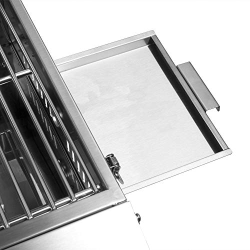 ROVSUN Portable Gas Grill with 2 Burner, 20,000BTU Large Tabletop Camping Propane Griddle for Outdoor Patio Garden BBQ Picnic Tailgating Trip Home Use with Stainless Steel Body, Regulator & Hose - Image 6