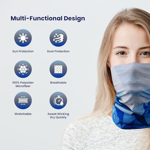Wet Work Gaiter UPF 50+ Sun Mask Protective Wear with Multifunctional Design for Face, Head, Neck & Hair3