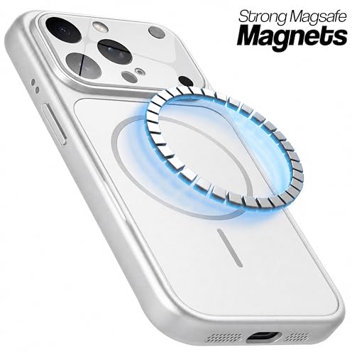 Image of for iPhone 13 Pro Cover Luxury Glass Matte Lens Protect Case Magnetic for Mag-Safe Wireless Charging Shockproof PC Cover for iPhone 13 Pro Back Cover