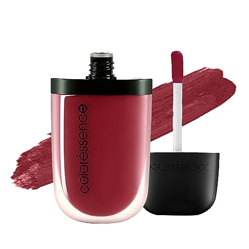 Image of Coloressence Intense Liquid Lip Color | Long Lasting, Smudgeproof, Waterproof and Intense Color Formula for Long Lasting Effect | 9+ Hours Intense Wear & Velvety Matte Finish | Cranberry Crush | 8ml