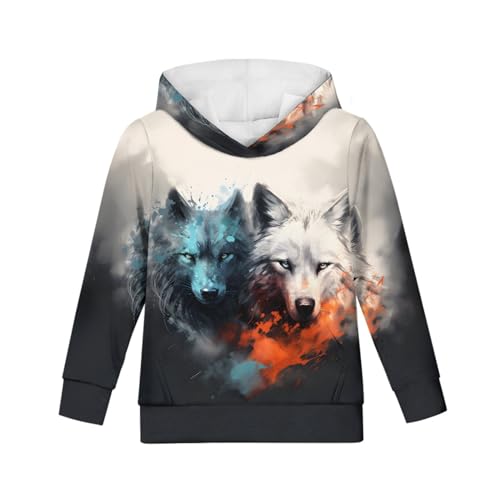 Image of GLUDEAR Teen Boys Girls Novelty Animal Galaxy Hoodies Sweatshirts Pullover