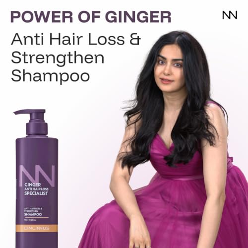 Image of Cincinnus Ginger Anti Hair Loss & Strengthening Shampoo with Camellia & Keratin | Reduces Hair Fall, Strengthens Roots | Daily Care for Weak, Thinning Hair | Growth Support (750ml)