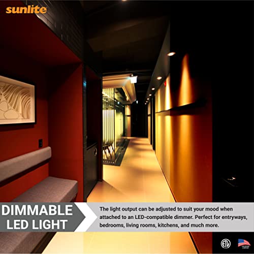 Sunlite 87793 5 Or 6-Inch Retrofit Recessed Downlight, 15 Watts (75W=), 1100 Lmns, Color Selectable 27K/30K/35K/40K/50K, 90 Cri, Dimmable, Etl Listed, White, For Entryways, Hallways & Residential Use #TOP4