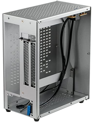 Aluminum Mini Itx Case With Pci Riser, Joyjom Mini Pc Case, Sff Small Form Factor Pc Case, Tx Computer Gaming Case Supports Gpu Graphics Card (Silver) #TOP5