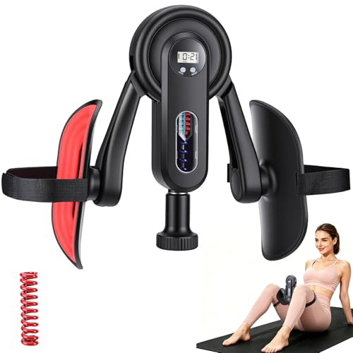 Oberschenkeltrainer Beckenbodentrainer Beinpresse Für Damen & Herren Für Zuhause Led Display 0-135 LBS (61kg) Verstellbarer Widerstand Adduktoren & Abduktoren 360 Training Fitnessgeräte Für Zuhause