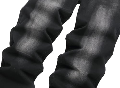 QIMYUM Men's Wide-Leg Baggy Flex Jeans Relaxed Loose Fit Long Denim Pants4