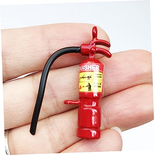 Abaodam 4 Pcs mini extintor adornos de paisagem em miniatura extintor de incêndio para casa brinqued