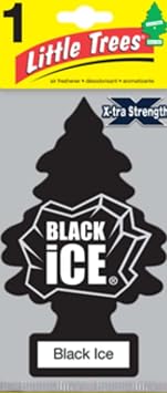 Car Freshner Little Trees X-tra Strength Black Ice 2-Pack