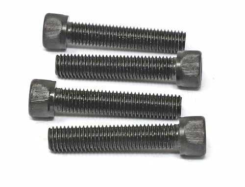 Image of iexcell 4 Pcs M12 x 60mm Thread Pitch 1.75 mm Alloy Steel 12.9 Grade Hex Socket Head Cap Screws Bolts Kit, Black Oxide Finish
