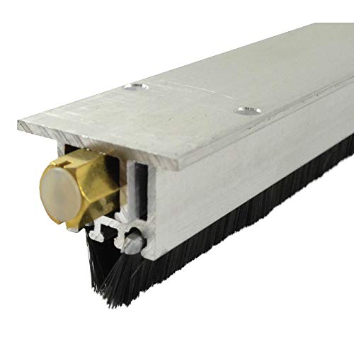 Hollow Metal/Mill Aluminum/Concealed Automatic Door Bottom Sweep with Double Nylon Brush (72553MA), SMS #6 x 1/2'' supplied, (36'' L x 1-3/8''W x 3/4'' H)