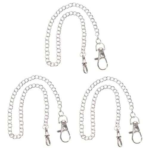 Cadena de reloj de bolsillo anti caídas de metal con tres piezas para ropa de aficionados