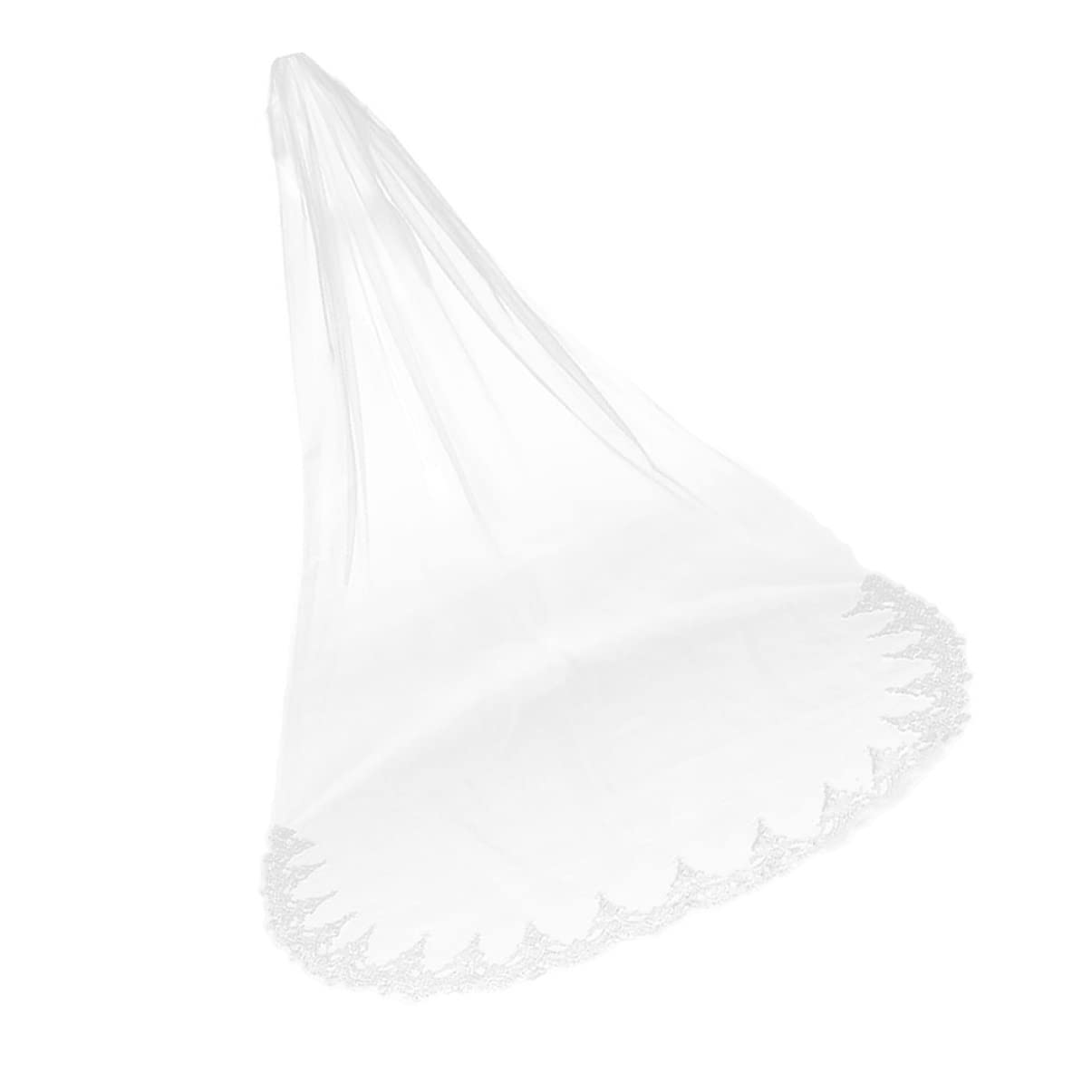 CALLARON 2stücke Hochzeits Schleier Aus Spitze Langer Einlagiger Brautschleier Für Romantische Hochzeiten Und Feierlichkeiten Ergänzung Für Brautmode Und Hochzeitsfotos