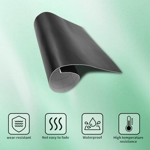 Image of Compatible with Bowtie Emblem Wrap Kit GMC Logo Overlay Vinyl Wrap with Squeegee and Cutter (9PCS Pure Black)
