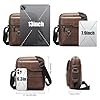 Leathario Men's Crossbody Bag,Vegan Leather, Small Messenger Shoulder Purse Side Sling Satchel for Travel Work #1