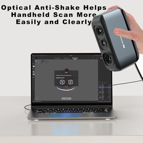 3dmakerpro moose handheld 3d scanner for 3d printing blue light amp ai visual tracking anti-shake lenses 24-bit color camera with 003mm high accuracy 01mm resolution compatible with windowsmacos