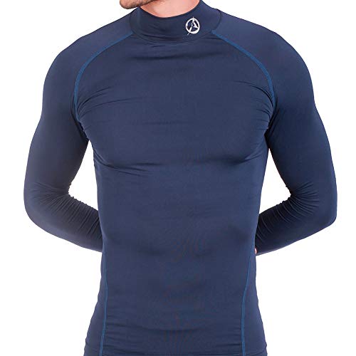 ARMEDES Mens Mock Neck Long-Sleeved T-Shirt Cool Dry Compression Baselayer AR-151/53
