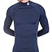 ARMEDES Mens Mock Neck Long-Sleeved T-Shirt Cool Dry Compression Baselayer