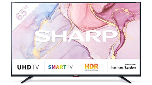 SHARP 65BJ5E 164 cm (65 Zoll) 4K Ultra HD Smart LED TV, HDR, Harman/Kardon Soundsystem, Triple Tuner