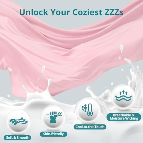 Image of Cooling Pregnancy Pillows for Sleeping, 65'' Full Body Pillow, Light Pink