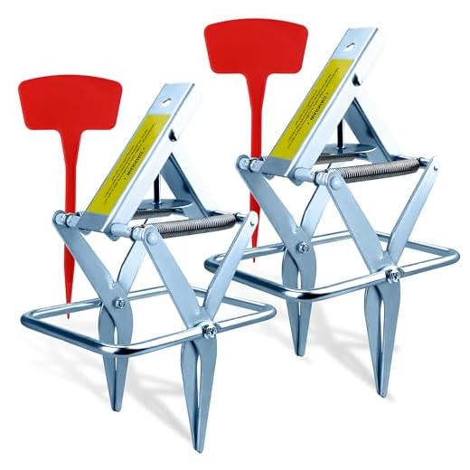 2 Pcs Mole Traps,Galvanized Steel Mole Scissor Trap,Reusable Mole Trap,Mole Killer,Easy Set Mole Eliminator Trap for Lawns-