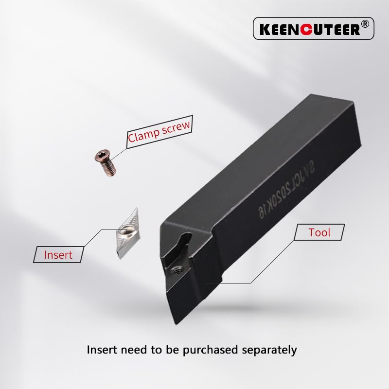 1pc SVJCR1212 SVJCR1616 SVJCR2020 SVJCR2525 External Turning Tool SVJCR SVJCL Lathe Bar Turning Holder CNC Cutter Bar(SVJCR1212H11)
