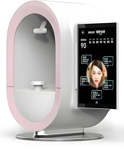 Upgraded AI Intelligent Skin Detector, 40-million-pixel High-Definition Facial Diagnostic Tool ,3D Facial Analysis Instrument with 12spectral Imaging, Sepidermis/depth and Front/side Face Analysis(A)