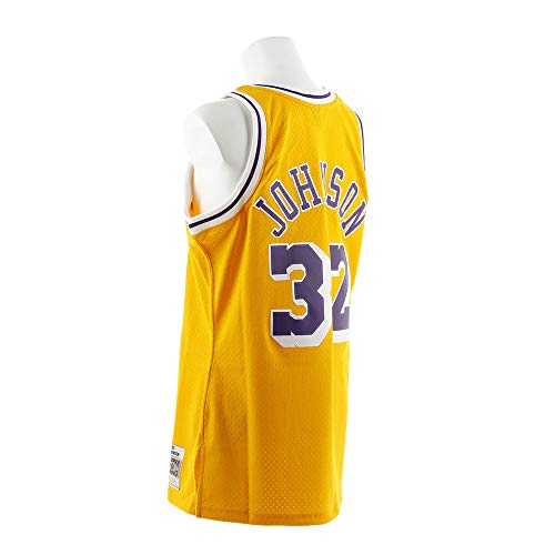 Magic Johnson Los Angeles Lakers Mitchell And Ness Men's Gold Throwback Jesey Xx-Large #TOP3