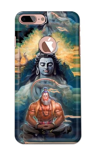 Image of PRINTFIDAA Printed Hard Back Cover Case for Apple iPhone 7+ Plus Logo | iPhone 8+ Plus Logo Back Cover (Lord Shiva and Hanuma) -112