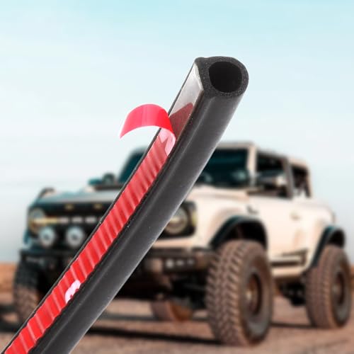 Junta Puerta Coche Autoadhesiva 3M O-Ring Doble 10x10mm - Reducción de Ruido, Impermeable, Material EPDM para Auto, SUV, MPV - Instalación Fácil DIY, Negro + Tijeras Transparentes