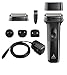 Andis Inform Lithium-Ion Electric Foil Shaver | Sensitive Skin Foil Head | 10,000 SPM | Hypoallergenic Titanium Foils | 90-Min Runtime | Rechargeable | Blade Brush Included | Black