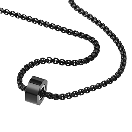 Van Heusen Men's Stainless Steel Octagon Ring Necklace with 24" Box Chain2