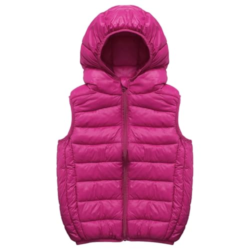 JEYPINMI Children Hooded Vest Padded Waistcoat Boys Girls Puffer Jacket Lightweight Coat Gilet2