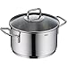 Silit Extra Cook, Kochtopf 20 cm mit Glasdeckel, Innenskalierung, breiter Schüttrand, hochwertiger spülmaschinenfester Crominox-Edelstahl, Bratentopf groß, optimale Wärmeverteilung, Induktion